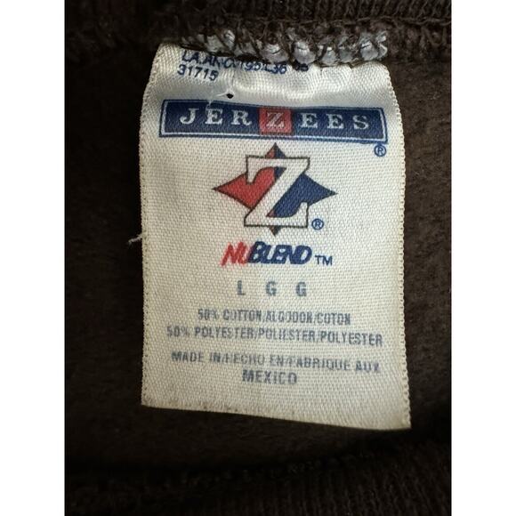 Vintage 90s Eagle Empire Graphic Sweatshirt Brown Art Nature Animal Earth L - Picture 3 of 6